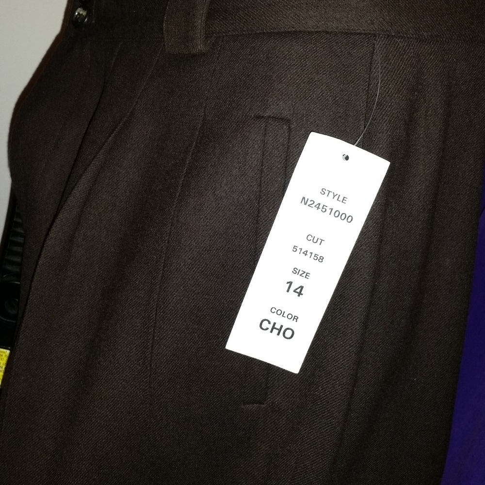 Harris Wallace lined 100% Wool Pant Size 14 NEW Ch